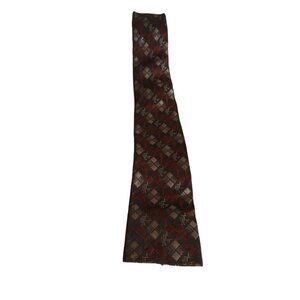 Vintage Brown Abstract wheat pattern tie necktie